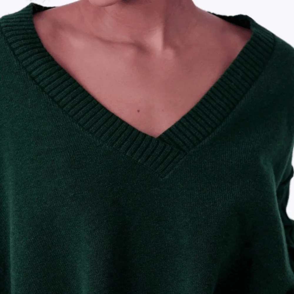 Free People Orion Tunic V-Neck Sweater